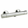 Thermostatic Shower Bar Mixer Valve Tap Bathroom Twin Bottom Chrome 1/2" Outlet