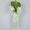 1X Artificial Wisteria Garden Hanging Garland Flower Plant Vine Wedding White