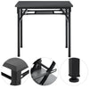Foldable Table Computer Desk Wooden Tabletop Metal Legs Home Office Furniture UK