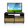 Furinno Andrey Entertainment Center with Bin Drawers TV Stand Unit Open Shelf