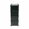 NEW! Interlocking 16 Compartment Shoe Organiser Storage Cube Rack Black