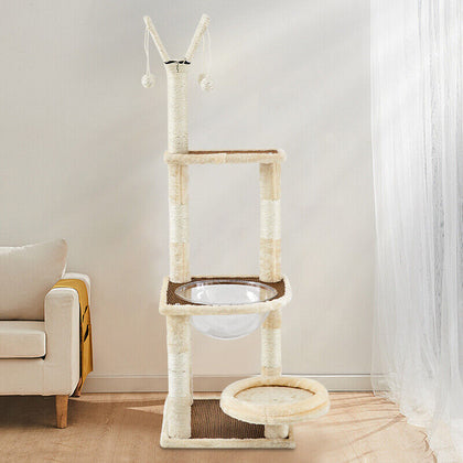 Large Cat Tree Activity Centre Multilevel Scratching Post Kitten Climbing Tower