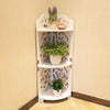 3 Tier Plant Stand Flower Pot Display Hollow Shelf Indoor Corner Storage Rack UK