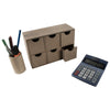 Desktop 6 Drawer Storage Accessories Organiser MDF Wood Box Home Office Unit