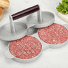 Double Burger Press Hamburger Maker Non Stick Aluminium Beef Patty Meat BBQ