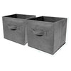 4XGrey Foldable Storage Collapsible Box Home Clothes Organizer Fabric Cube UK