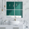 Set Of Self Adhesive Wall Mounted Bathroom Kitchen Bedroom Mirror Tiles 20cm UK