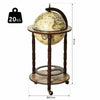 Vintage Wine Cabinet Cart Retro Globe Bar Bottle Storage Rack Drinks Trolley