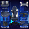 Office Gaming Chair 2D Armrests PC Computer Executive Seat Rocking Recliner Blue
