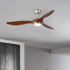 52" Reversible Ceiling Fan With LED Light 5 Speed Setting Remote Control Timer