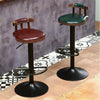 2x Bar Stools Faux Leather Kitchen Cafe Swivel Bar Stool Padded Chair Gas Lift