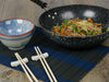 Black Marble Carbon Steel Induction Wok Chinese Non Stick Frying Pan 30cm 12"