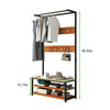 Hat and Coat Rack Stand Clothes Rail Shoe Storage Rack Hanger Hook Shelf 8 Hooks