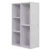 Corner 5 Cube Storage Shelves Unit Bookcase Bookshelf Display Stand Wooden White