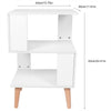 Wooden White Nightstand Bedside Table Living Room Storage Shelf Unit Furniture