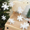 9x Christmas Tree 3D Hanging Snowflakes Garland Winter Wonderland Party Decor 3M