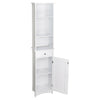 Bathroom Cabinet Storage with Shelves Drawer Free Standing Cupboard Unit White