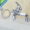 Luxury Bath Filler Shower Mixer Tap w/ Handset Bathroom Taps Chrome For Bathroom