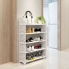 5 Tier White Shoe Rack Organiser Storage Shelf Display Stand Bookcase Bookshelf