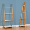 SANTOS 4 SHELVES CORNER SHELVING UNIT LADDER BOOKCASE RACK STORAGE WHITE