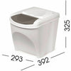 White 20 Litre Large Stackable Recycling Sorting Colour Coded Plastic Bins w Lid