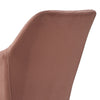 Pair of Modern Dining Chairs Rose Pink Velvet Seat Home Office Lounge Armchairs