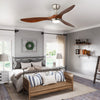 52" Ceiling Fan with Light Remote Control 3 Blades 6 Speed Wind Timer Adjustable
