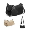 Fashion Ladies Nylon Handbag With Detachable Pouch Women Shoulder Cross Body Bag