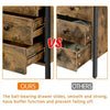 Nightstand Bedside Table 3 Drawer Cabinet Storage Table for Bedroom Rustic Brown