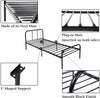 Single Bed Frame Black Metal basebed 3ft Bedframe for Bedroom Dormitory Apartmen