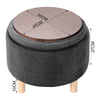 Ottoman Stool Footstool Coffee Table Side Table Velvet Wooden Pouffe Multi-Use