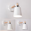 Wood Wall Lamps Nordic Bedside Wall Mounted Lights Iron Wall Sconce Light Decor