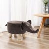 Animal Stool Footstool Footrest Elephant Ottoman Shoe Bench with Sponge Wood Leg