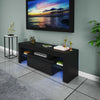 TV Unit Black Entertainment LED Cabinet Modern High Gloss Stand Living Room Set