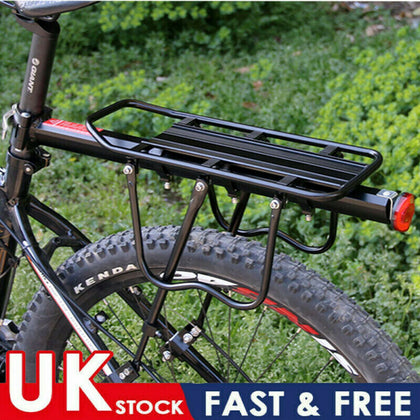 50kg Max Alloy Rear Bicycle Pannier Rack Carrier Bag Luggage Cycle Mountain Bike