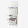 Mobile Recycling Waste Bin Kitchen Living Room Rubbish Trash Bin Trolley 38L 42L