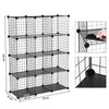 Industrial Metal Wire 12 Storage Cube DIY Shelving Unit Bookcase Organiser Black