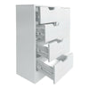 White Bedroom Bathroom Cabinet Cupboard Storage Dresser 4 Drawer + 1 Door Unit