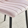 4 Pcs Velvet Dining Chairs Accent Chairs Padded Seat Kitchen Dining Room Pink BN