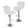2X Bar Stools Leather Swivel Gas Lift Rest Chair Home Kitchen Pub Breakfast Seat