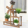 UNHO Various Style Wooden Plant Shelf Stand Plant Flower Pots Rack Garden Decor