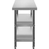 Commercial Stainless Steel Table BBQ Prep Table 24x14x33 In Restaurant