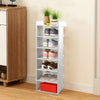 7 Tier Shoe Rack Storage Shelf Home Corner Shoes Cabinet Organiser Unit Wood UK