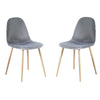 2 Designer Style Dinner/Dining Chairs Modern Kitchen Seat Pair Velvet Fabric