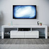 Modern TV Stand Cabinet Unit Entertainment MFC Gloss Doors LED RGB Light Matt