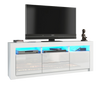TV Unit 160cm Modern Cabinet Stand Sideboard High Gloss/Matt Doors With Free LED