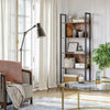 Vintage Industrial Bookcase Tall Display Storage Shelving Unit Stand Metal Retro