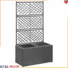 Trellis Raised Bed Planter With Removable Pots Poly Rattan Plant Flower Box New