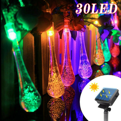 30LED Outdoor Solar Power String Light Christmas Party Decor with 8 Modes Light