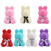 LED Foam Rose Rabbit Bunny Artificial Flower Doll Wedding Birthday Gift With Box